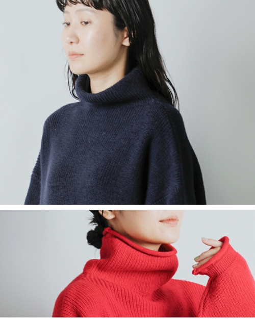 LENO リノ ウール モックネック ニット プルオーバー “MOCK NECK