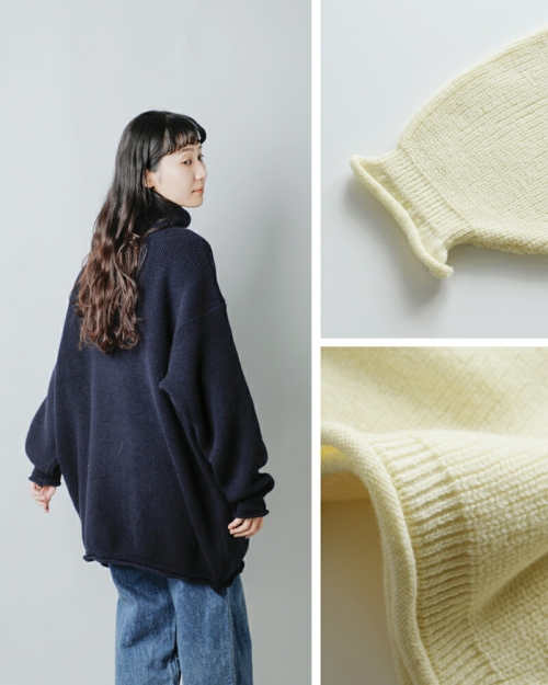 LENO リノ ウール モックネック ニット プルオーバー “MOCK NECK