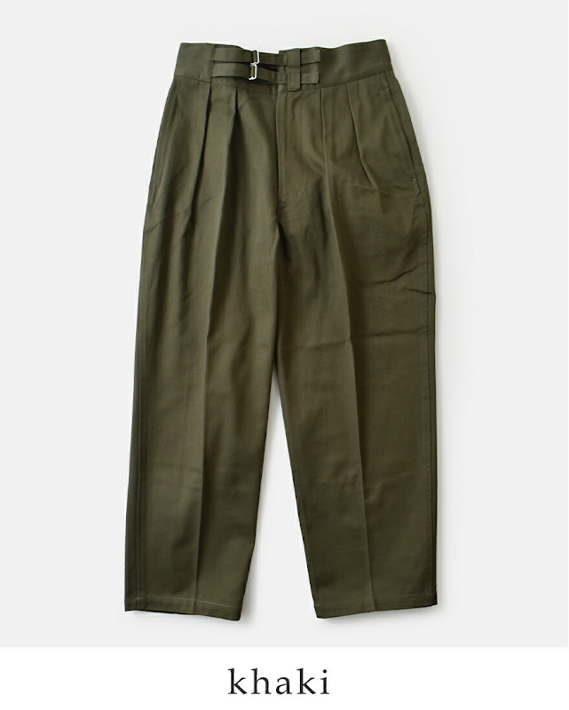 LENO リノ コットン ダブルベルト グルカパンツ DOUBLE BELTED GURKHA