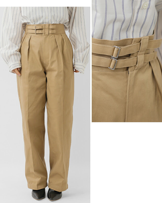 LENO リノ コットン ダブルベルト グルカパンツ DOUBLE BELTED GURKHA