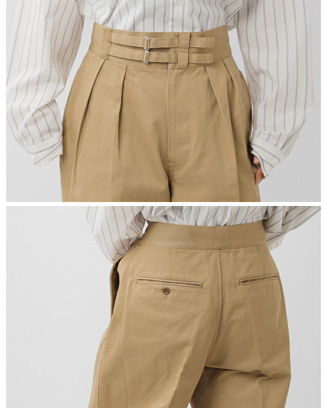 LENO リノ コットン ダブルベルト グルカパンツ DOUBLE BELTED GURKHA