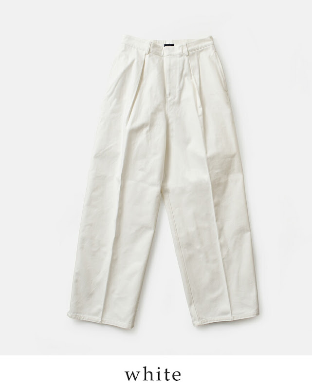 LENO リノ コットン ワンタック チノパンツ ONE FOWRAD PLEATS CHINO
