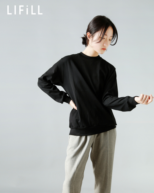 LIFiLL リフィル コットニー 天竺 スウェット COTTONY SWEAT LONGSLEEVE TEE lf002-01