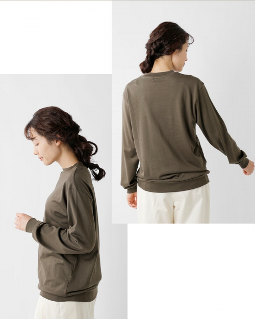 【Les Tien】コットンフリースセーターシャツ LIFiLL リフィル コットニー 天竺 スウェット 長袖 Tシャツ