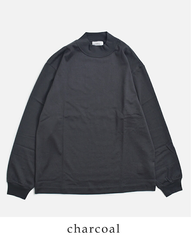 LIFiLL リフィル コットニー 天竺 モックネック ロングスリーブ T