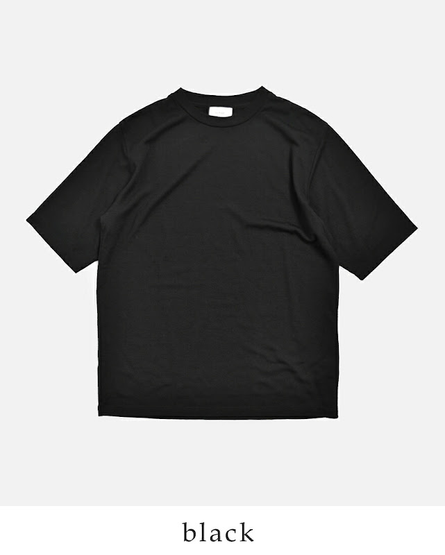 LIFILL ウール Tシャツ ブラック サイズ03 LIFiLL リフィル SUPER140'S ピュアウール Tシャツ WOOLISH TEE lf046