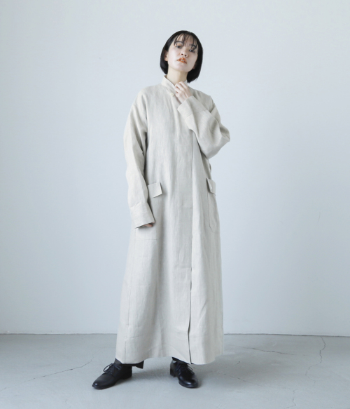 新品Olde H & Daughter リネンクロスナイトガウン リネンコート Olde H & Daughter(オールドエイチアンドドーター)リネンクロス