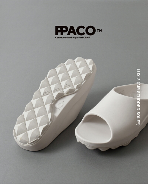 PPACO パコ オープントゥ エア スタッドソール スライドサンダル
