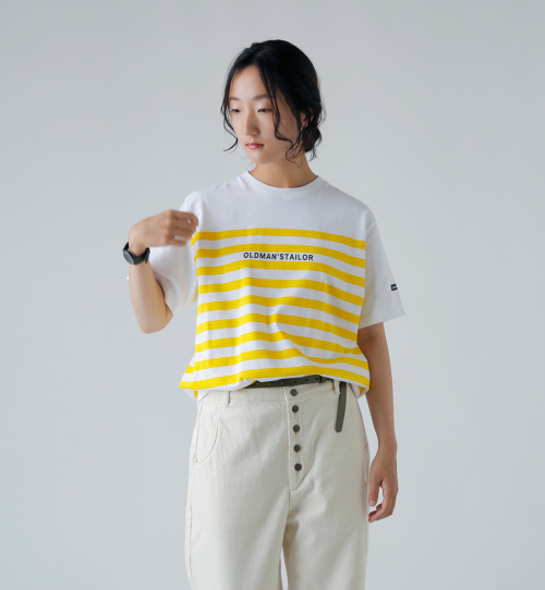 【オールドマンズテーラー】半袖サーカスTシャツ/美品/CIRCUSコットンT オールドマンズテーラー Tシャツ R&D.M.Co- コットンボーダー