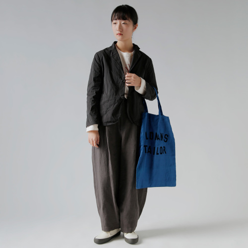 R & D.M.Co- オールドマンズテーラー フロッキー ロゴプリント リネン