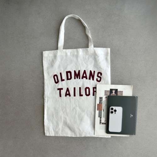 R & D.M.Co- オールドマンズテーラー フロッキー ロゴプリント リネン