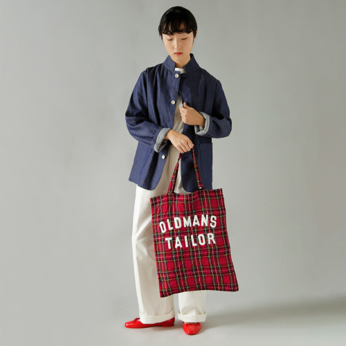 R & D.M.Co- オールドマンズテーラー ロゴプリント リネン トート