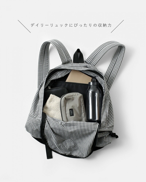 MASTER&Co. マスターアンドコー　バックパックリュック MASTER&Co. マスターアンドコー カラビナ付き コットン ギンガム