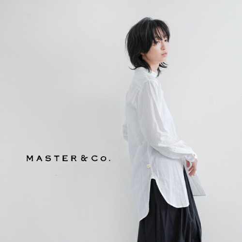 MASTER&Co. マスターアンドコー コットン ドビー スタンドカラー 