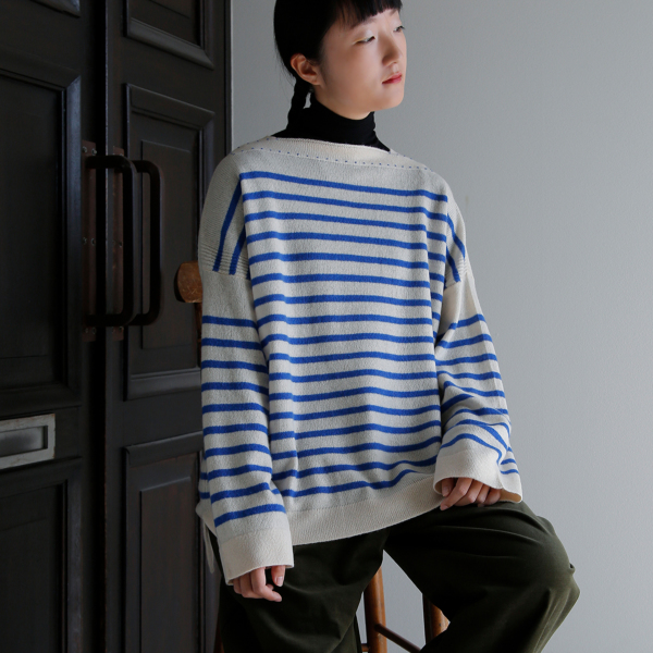 TOWAVASE カシミヤ ボートネック プルオーバー Basque