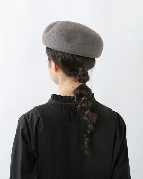mature ha.(マチュアーハ)ニットフェルトベレー帽“thin knit felt
