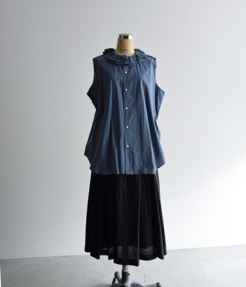 TOUJOURS トゥジュー ファイン ヤーン コットン シャツ “Ruffle TOUJOURS トゥジュー ファイン ヤーン コットン シャツ “Ruffle