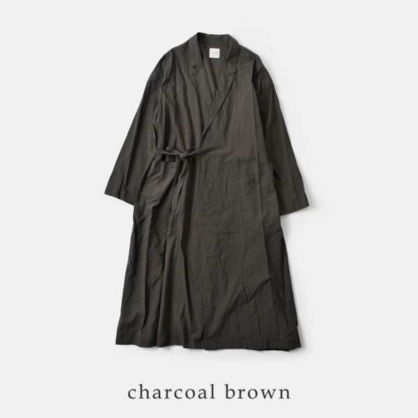 TOUJOURS トゥジュー シャドウ グレン プレイド コットン ガウン