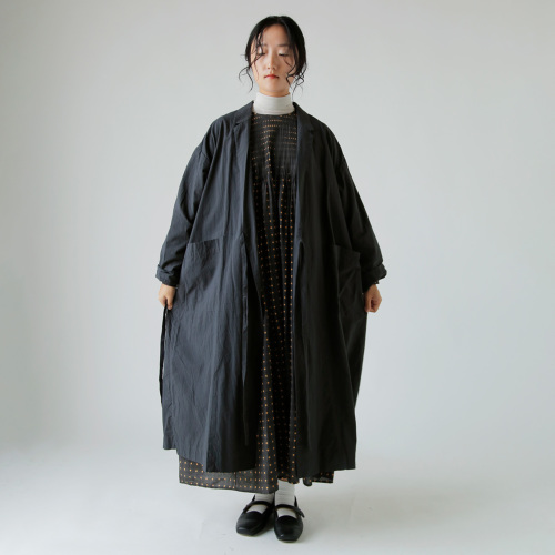 TOUJOURS トゥジュー ウール ガウンコート ダークグレー TOUJOURS トゥジュー ウール ガウンコート ダークグレー 楽天