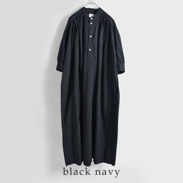 TOUJOURS トゥジュー ファインヤーンコットン シャツドレス “Half
