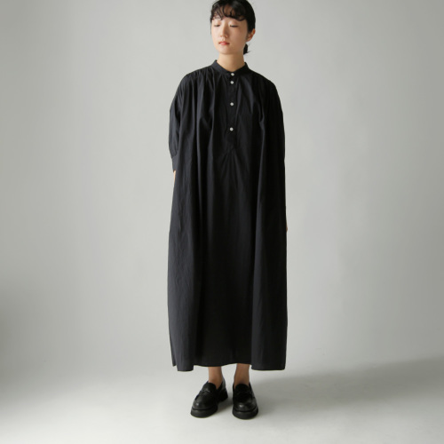 TOUJOURS トゥジュー ファインヤーンコットン シャツドレス “Half