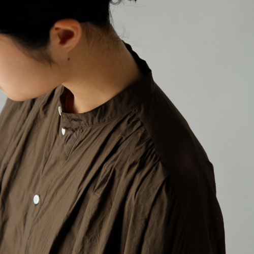 TOUJOURS トゥジュー ファインヤーンコットン シャツドレス “Half