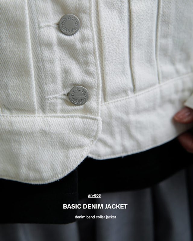 Si-Si-Si スースースー デニム バンドカラー ジャケット BASIC DENIM