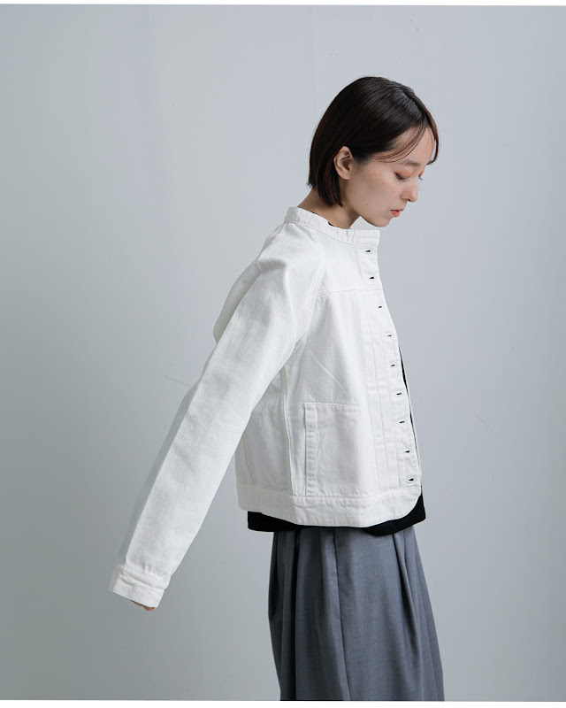 Si-Si-Si スースースー デニム バンドカラー ジャケット BASIC DENIM