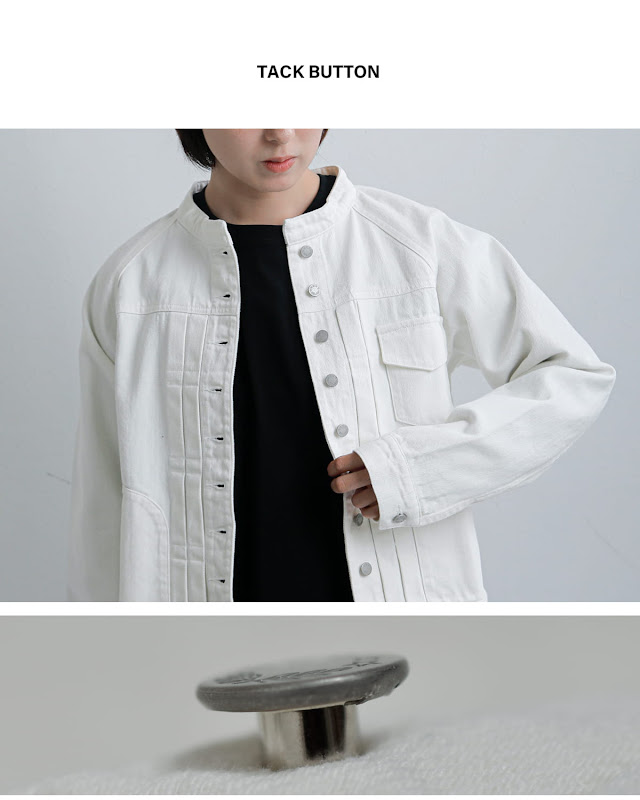 Si-Si-Si スースースー デニム バンドカラー ジャケット BASIC DENIM
