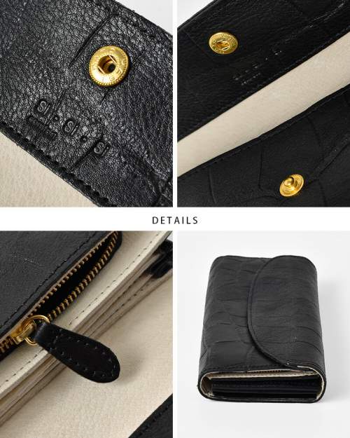 Si-Si-Si スースースー エンボス ロングウォレット n-ss1623-em-mn 