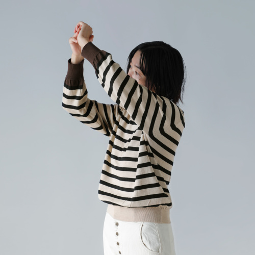 atelier naruse　ボーダーニット　レッド atelier naruse ボーダーニット レッド