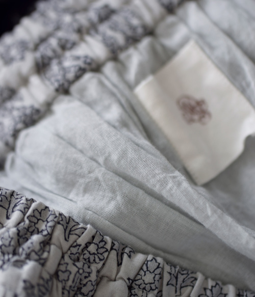 NMDS24642(スカート) 40s ORGANIC POPLIN(PATCHWORK) PINTUCK