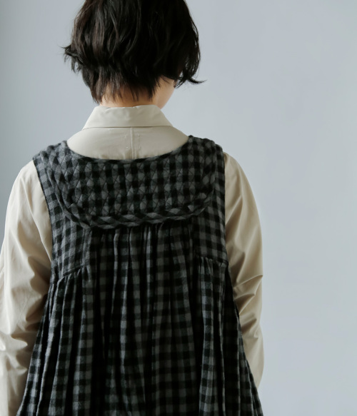 maison de soil」ラップドレス〈40'S ORGANIC POPLIN RAJASTHAN TUCK GATHERED WRAP  DRESS 〉 | Daja