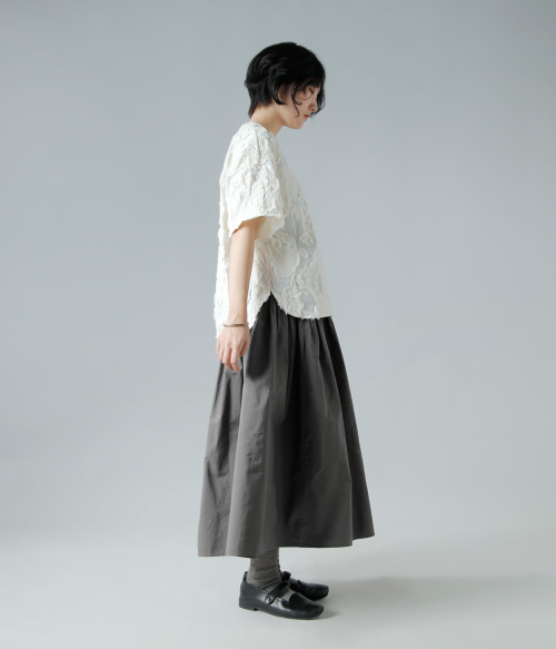 maison de soil スカート maison de soil メゾン ド ソイル オーガニック ポプリン パッチ