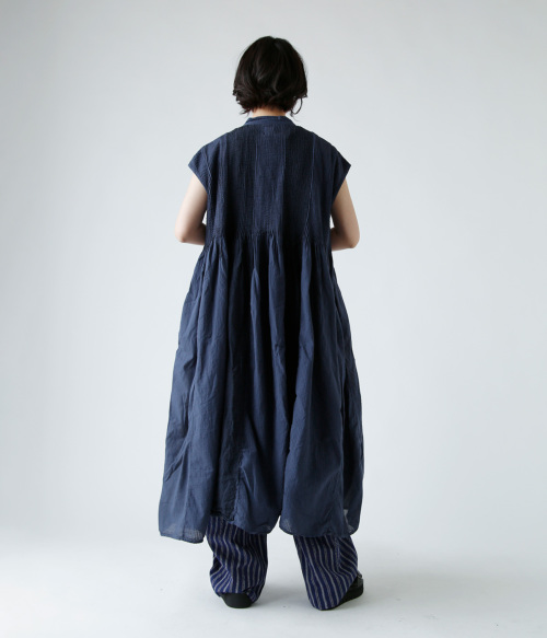 maison de soil コットンボイルフレンチスリーブピンタック