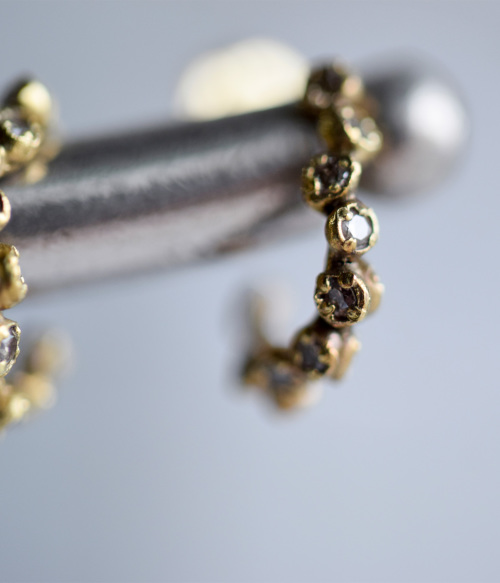 noguchi ダイヤモンド ゴールド フープピアス noguchi BIJOUX(ノグチ)K18YGダイヤモンドピアス nn3046 | iroma