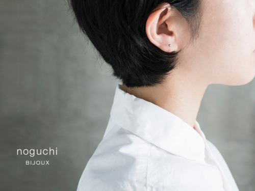noguchi BIJOUX ノグチローズカットホワイトダイヤピアス nn383