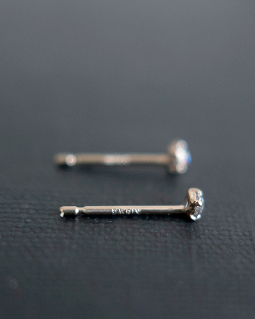 noguchi BIJOUX ノグチローズカットホワイトダイヤピアス nn383