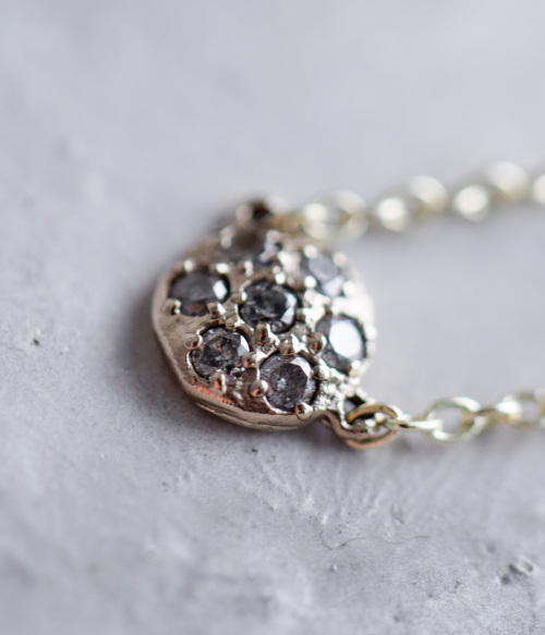 noguchi ノグチ クロス 両面 ダイヤモンド ネックレス noguchi BIJOUX(ノグチ)K14WGグレーダイヤモンドネックレス