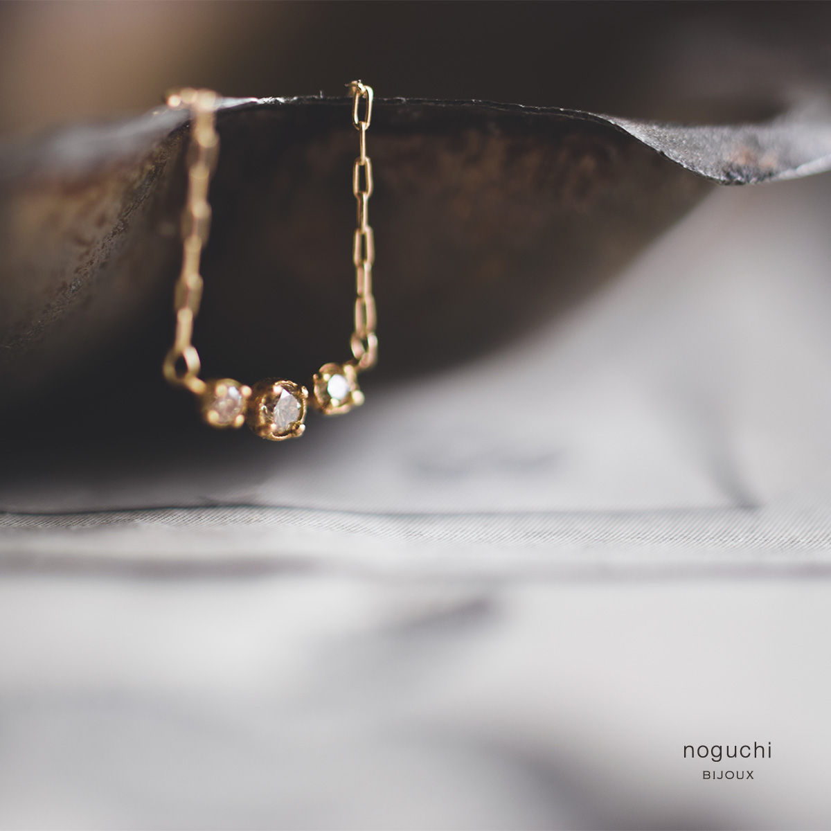 noguchi BIJOUX ノグチブラウンダイヤK14YGネックレス nn477□ | iroma