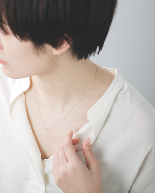 noguchi BIJOUX ノグチブラウンダイヤ3P K14YG ネックレス nn484