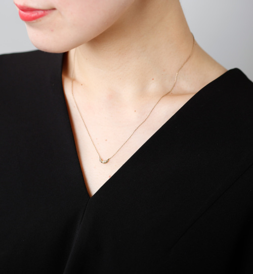 K14WG ネックレス1.64g noguchi BIJOUX(ノグチ)K14WGホワイトダイヤモンドネックレス