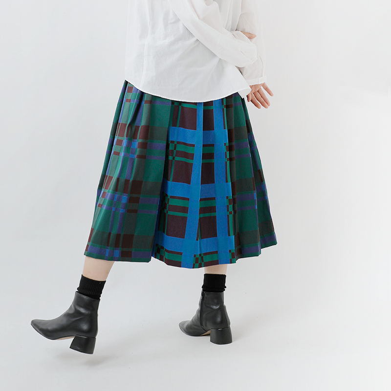 NULLUS ヌルース　24aw チェック柄 レイヤードスカートパンツ NULLUS ヌルース 24aw チェック柄 レイヤードスカートパンツ NULLUS