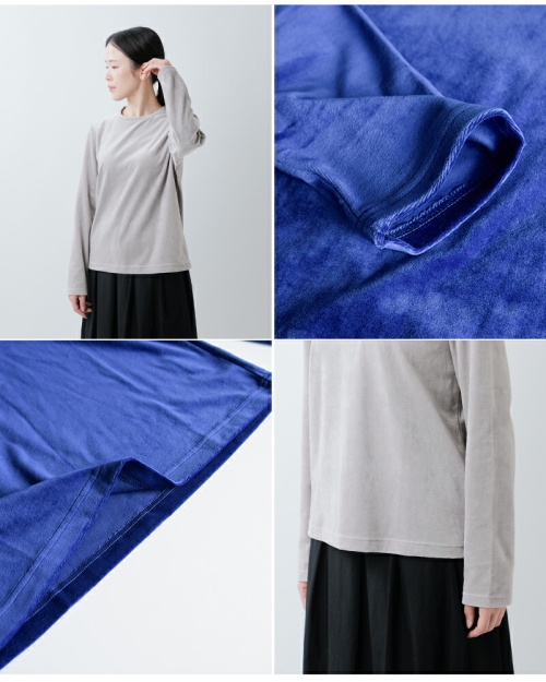 nooy ヌーイ オーガニック コットン ベロア トップス ntp25a02-kr