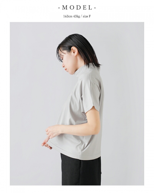 新品タグ 未着 nooy ヌーイ ロールカラーtee nooy ヌーイ スーピマコットン 天竺 ロールカラー Tシャツ nts24s04-mn