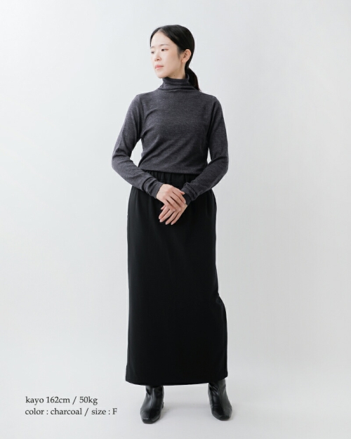 nooy ヌーイ SUPER120s ウール フライス ボトルネック Tシャツ