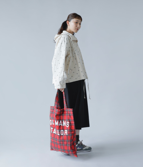 R & D.M.Co-(オールドマンズテーラー)コットン チェック ロゴプリント トート バッグ “OMT PRINT TOTE BAG”  omt-aw1024 | iroma..aranciato