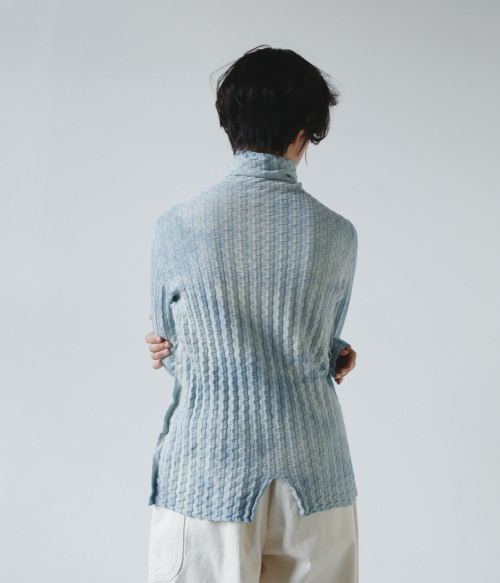 ONICA オニカ ウォッシャブル コットン リネン ミナモ タートルネック ニット プルオーバー “Cotton Linen Minamo Top”  oni039-same1 | iroma..aranciato