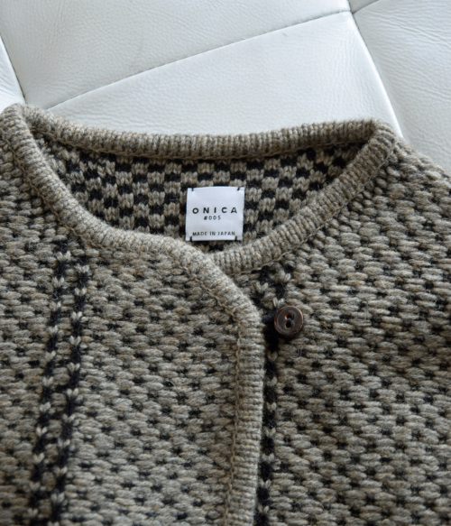ONICA オニカ スーパーファインウール ジャガード カーディガン