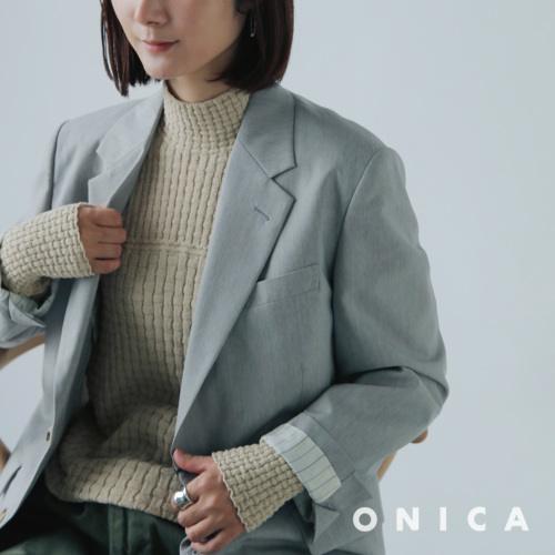 ONICA オニカ コットンブークレ バスケットトップ ニット プル